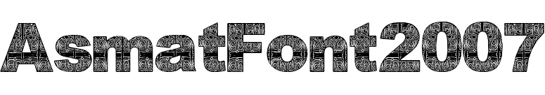 AsmatFont2007 font preview