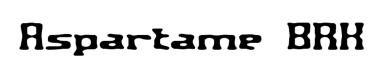 Aspartame BRK font preview