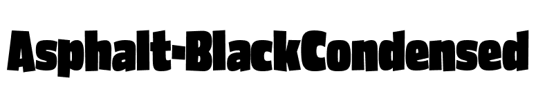 Asphalt-BlackCondensed font preview