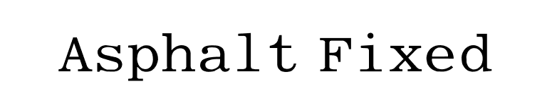 Asphalt Fixed font preview
