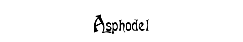 Asphodel font preview