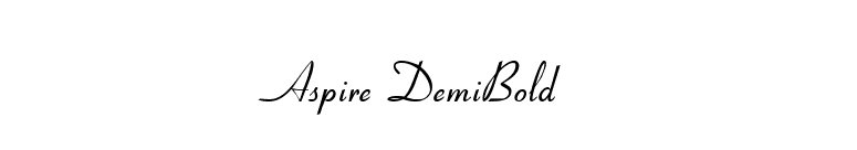 Aspire DemiBold font preview