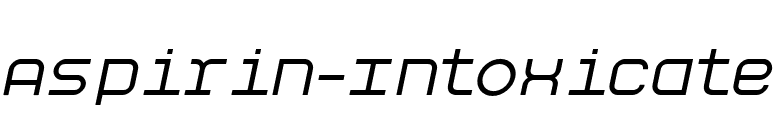 Aspirin-Intoxicate font preview