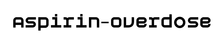 Aspirin-Overdose font preview