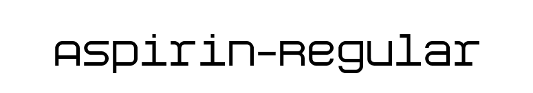 Aspirin-Regular font preview