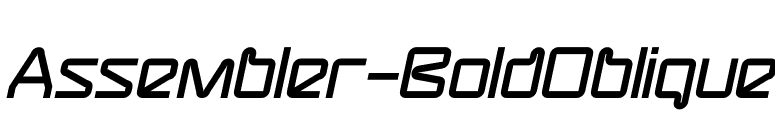 Assembler-BoldOblique font preview