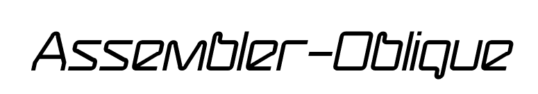 Assembler-Oblique font preview