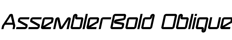 AssemblerBold Oblique font preview