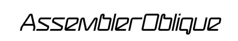 AssemblerOblique font preview