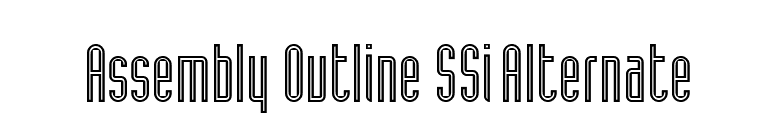 Assembly Outline SSi Alternate font preview