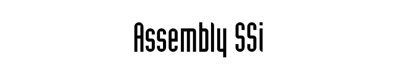 Assembly SSi font preview