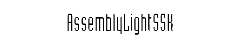 AssemblyLightSSK font preview