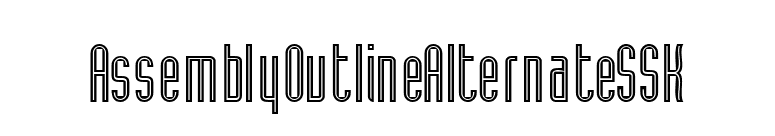 AssemblyOutlineAlternateSSK font preview