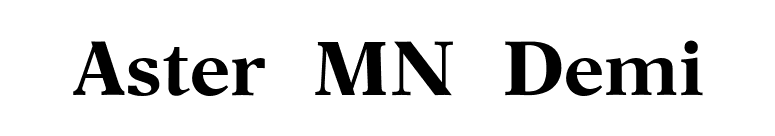 Aster MN Demi font preview