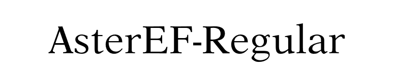 AsterEF-Regular font preview