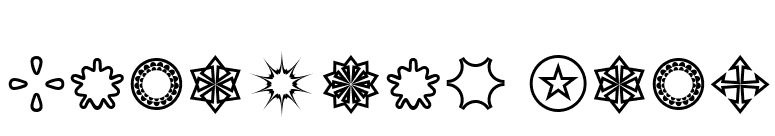 Asterisp Zeta font preview
