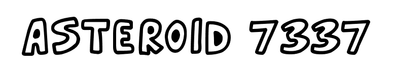 Asteroid 7337
 font preview
