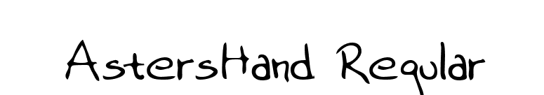 AstersHand Regular font preview
