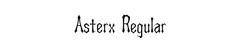 Asterx Regular font preview