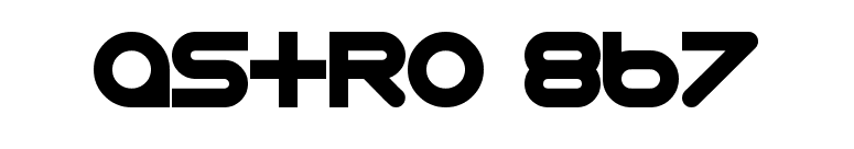 Astro 867 font preview