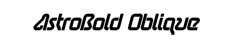 AstroBold Oblique font preview