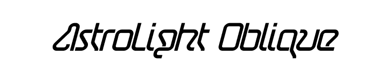 AstroLight Oblique font preview