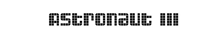 Astronaut III font preview