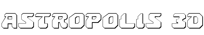 Astropolis 3D font preview