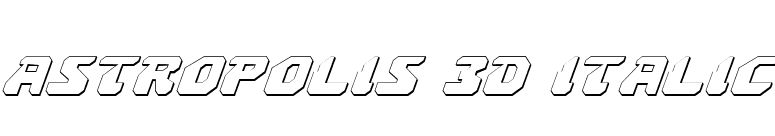Astropolis 3D Italic font preview