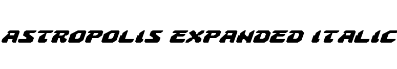 Astropolis Expanded Italic font preview