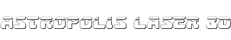 Astropolis Laser 3D font preview