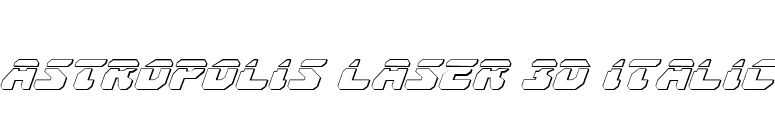 Astropolis Laser 3D Italic font preview
