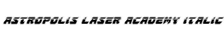 Astropolis Laser Academy Italic font preview