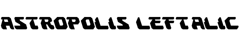 Astropolis Leftalic font preview