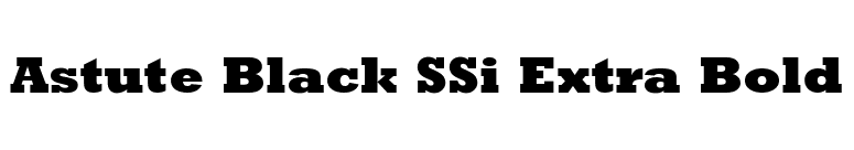 Astute Black SSi Extra Bold font preview