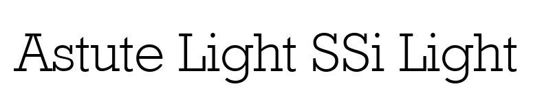 Astute Light SSi Light font preview