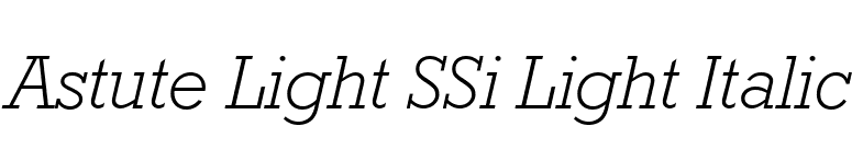 Astute Light SSi Light Italic font preview