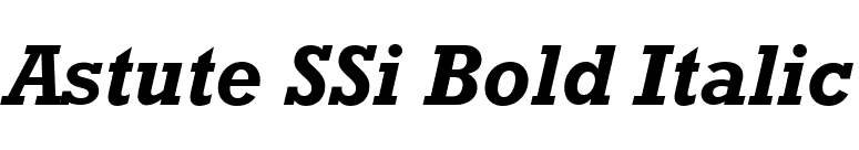 Astute SSi Bold Italic font preview