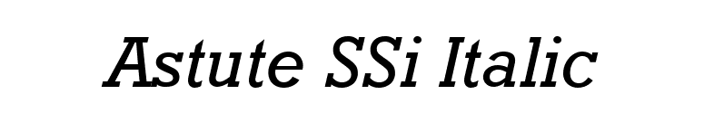 Astute SSi Italic font preview