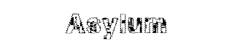 Asylum font preview