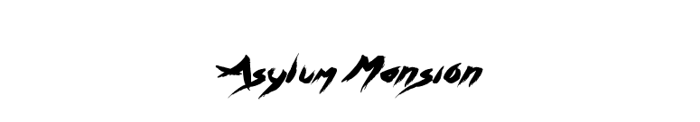 Asylum Mansion font preview