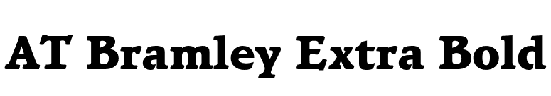 AT Bramley Extra Bold font preview