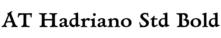 AT Hadriano Std Bold font preview