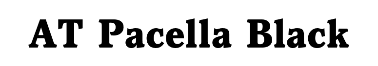 AT Pacella Black font preview