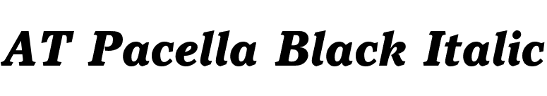 AT Pacella Black Italic font preview