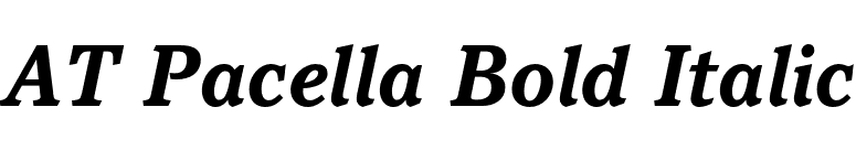 AT Pacella Bold Italic font preview