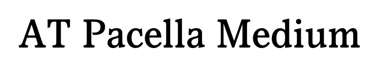 AT Pacella Medium font preview