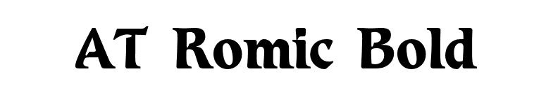 AT Romic Bold font preview
