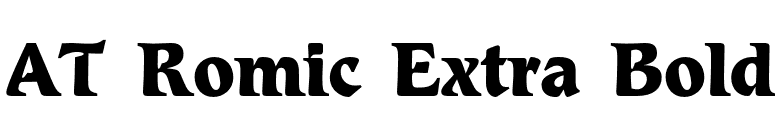 AT Romic Extra Bold font preview