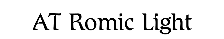 AT Romic Light font preview